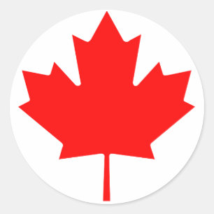 Canadese aple Leaf Ronde Sticker
