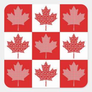 Canadese aple Leaf T - shirts, Gifts Vierkante Sticker
