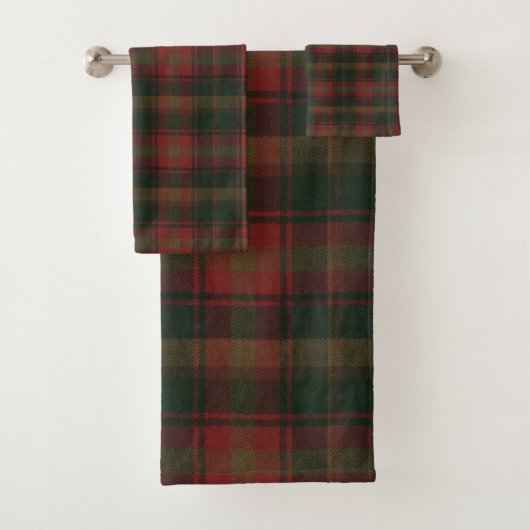 Canadese aple Leaf Tartan Bad Handdoek (Insitu)