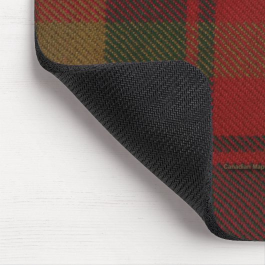 Canadese aple Leaf Tartan Mousepad Muismat (Hoek)