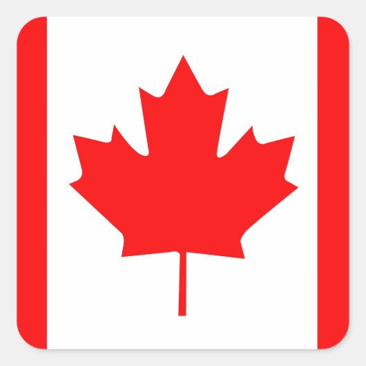 Canadese aple Leaf Vierkante Sticker (Voorkant)