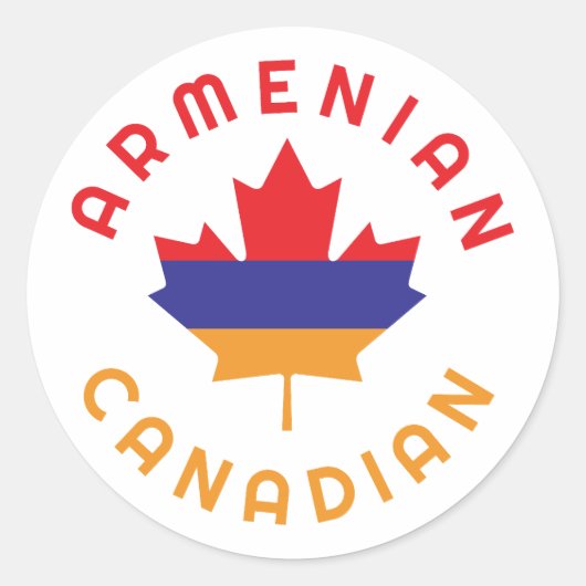 Canadese Armeense roots Ronde Sticker (Voorkant)