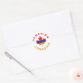 Canadese Armeense roots Ronde Sticker (Envelop)
