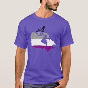 Canadese asexuality pride map T-Shirt