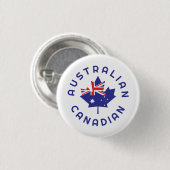 Canadese Australische Roots Ronde Button 3,2 Cm (Voorkant /achterkant)