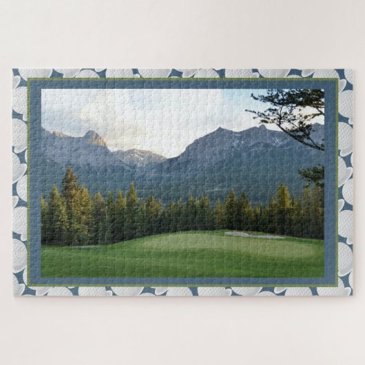 Canadese Autumn Golf Course & Ball Jigzaag Puzzle Legpuzzel (Horizontaal)