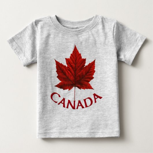Canadese Baby-T-Shirt Red Maple Leaf-Baby (Voorkant)