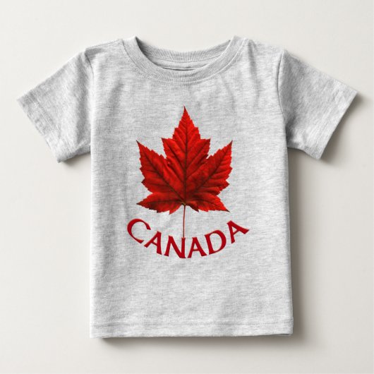 Canadese Baby-T-Shirt Red Maple Leaf-Baby (Voorkant)