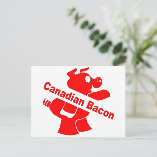 Canadese Bacon Briefkaart (Staand voorkant)
