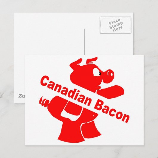 Canadese Bacon Briefkaart (Voorkant / Achterkant)