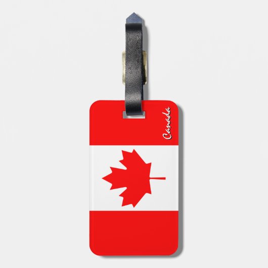 Canadese Bagagelabels, patriottische Canadese vlag Bagagelabel (Achterkant verticaal)