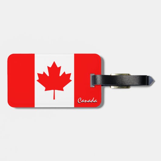 Canadese Bagagelabels, patriottische Canadese vlag Bagagelabel (Achterkant horizontaal)