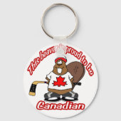 Canadese Beaver-Sleutelhanger Sleutelhanger (Voorkant)
