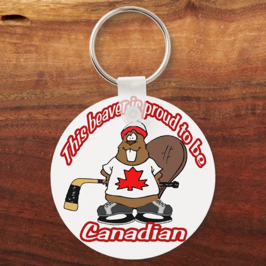 Canadese Beaver-Sleutelhanger Sleutelhanger (Voorkant)