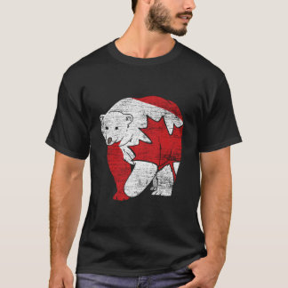 Canadese Beer Esdoornblad Canada T-shirt