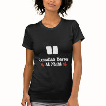 Canadese bever bij nacht T-shirt