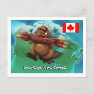 Canadese bever briefkaart