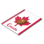Canadese bever cartoon reisposter notitieboek (Linkerzijde)