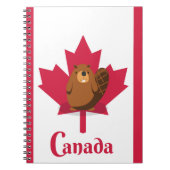 Canadese bever cartoon reisposter notitieboek (Voorkant)