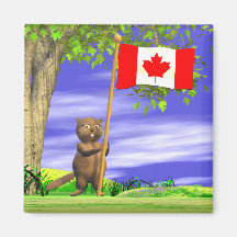 Canadese bever en vlag