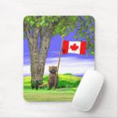 Canadese bever en vlag muismat (Met muis)