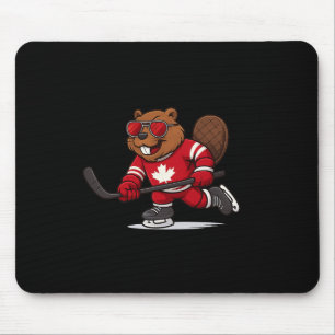 Canadese Bever Hockey Symbool Vlag Shirt 1 juli  Muismat