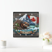 Canadese bever in de buurt van waterval in Kimberl Vierkante Klok (Huis)