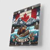 Canadese bever in de buurt van waterval in Kimberl Vierkante Klok (Hoek)