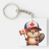 Canadese bever nooit 51 sleutelhanger (voorkant)