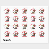 Canadese bever ronde sticker (Vel)