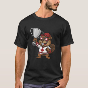 Canadese Bever Winnaar Beker Symbool Vlag 1 juli C T-shirt