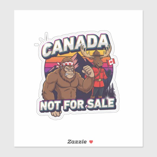 Canadese Bigfoot - Niet Te Koop  Sticker (Vel)