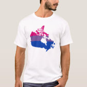 Canadese bisexuality pride map T-Shirt (Voorkant)