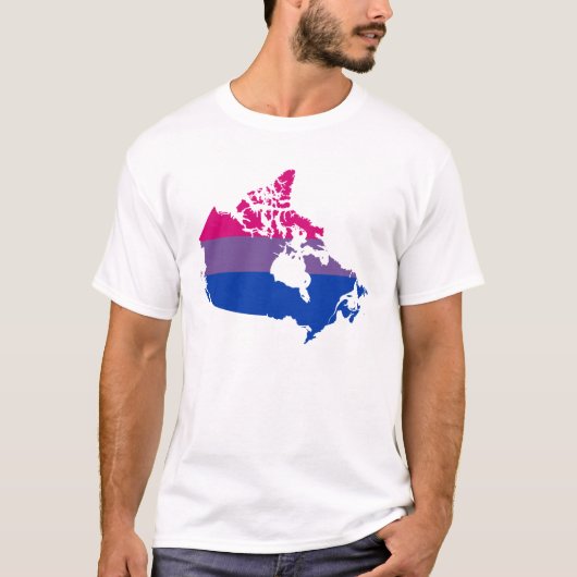 Canadese bisexuality pride map T-Shirt (Voorkant)