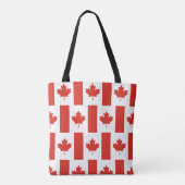 Canadese Blad Vlag O Canada Patriottisch Tote Bag (Achterkant)