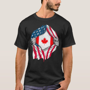 Canadese bloedinside Me Canada vlag T-shirt