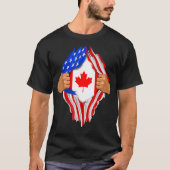 Canadese bloedinside Me Canada vlag T-shirt (Voorkant)