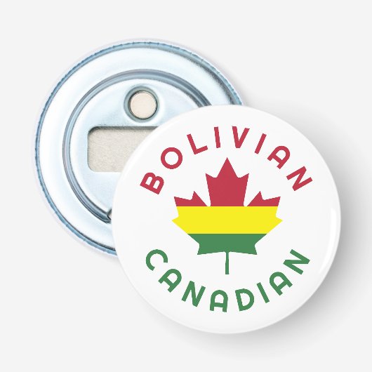 Canadese Boliviaanse wortels Button Flesopener (Voorkant)