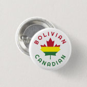 Canadese Boliviaanse wortels Ronde Button 3,2 Cm (Voorkant /achterkant)