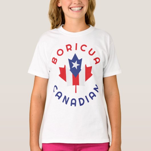 Canadese Boricua Roots T-shirt (Voorkant)
