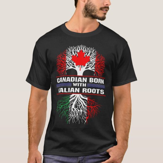 Canadese born met Italiaanse rots T-shirt (Voorkant)
