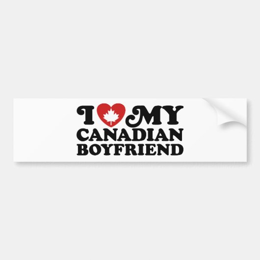 Canadese Boyvriend Bumpersticker (Voorkant)
