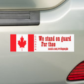 canadese bumper stickers we staan op bescherming (Op auto)