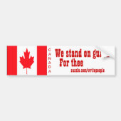 canadese bumper stickers we staan op bescherming (Voorkant)