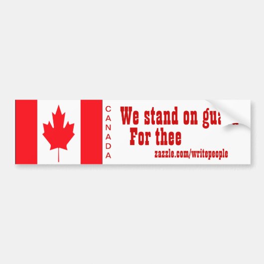 canadese bumper stickers we staan op bescherming (Voorkant)