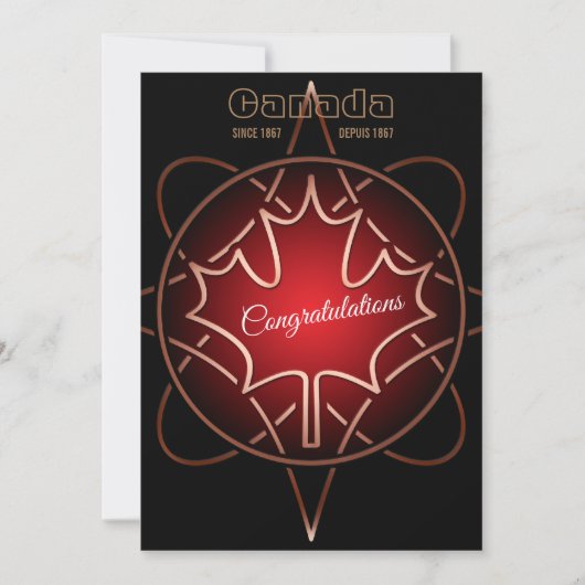 Canadese Burger Flat Wenskaart Kaart (Voorkant)