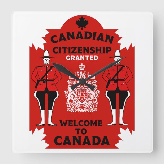 Canadese Burgerschapsviering Vierkante Klok (Voorkant)