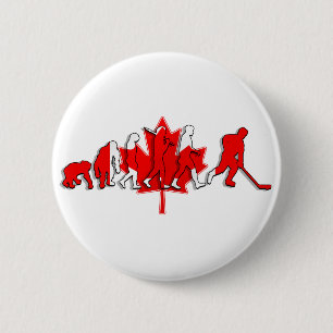 Canadese cadeaus voor puur ijshockeywinnaars ronde button 5,7 cm
