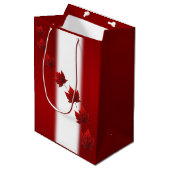 Canadese cadeautassen personaliseren maanlef-leist medium cadeauzakje (Voorkant Gekanteld)