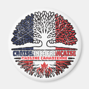 Canadese Canadese Franse vlag - Bergrotten Magneet